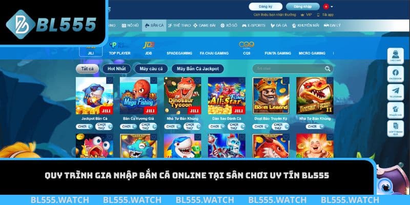 Quy trình gia nhập bắn cá online tại sân chơi uy tín BL555