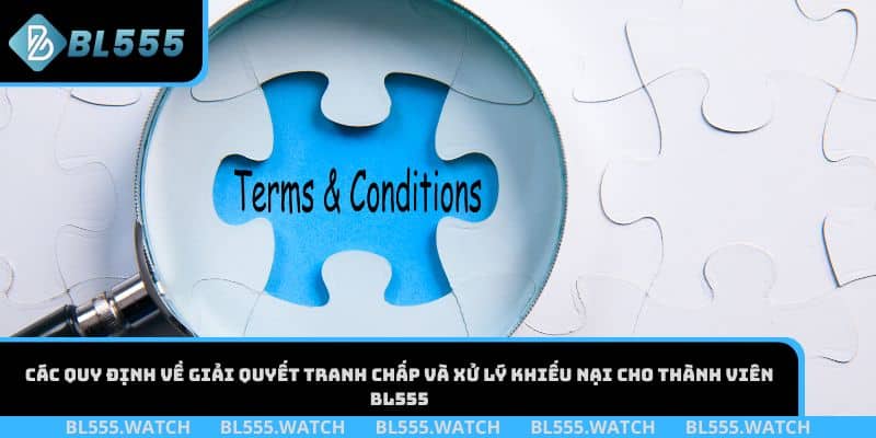 Các quy định về giải quyết tranh chấp và xử lý khiếu nại cho thành viên BL555