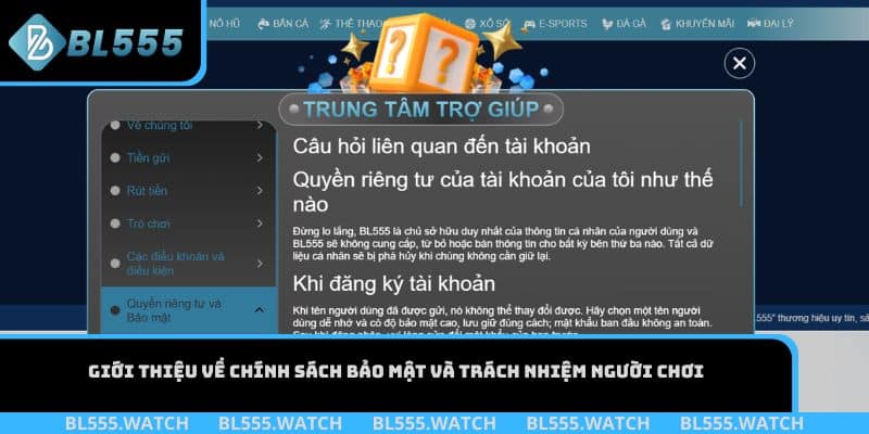 Giới thiệu về chính sách bảo mật và trách nhiệm người chơi