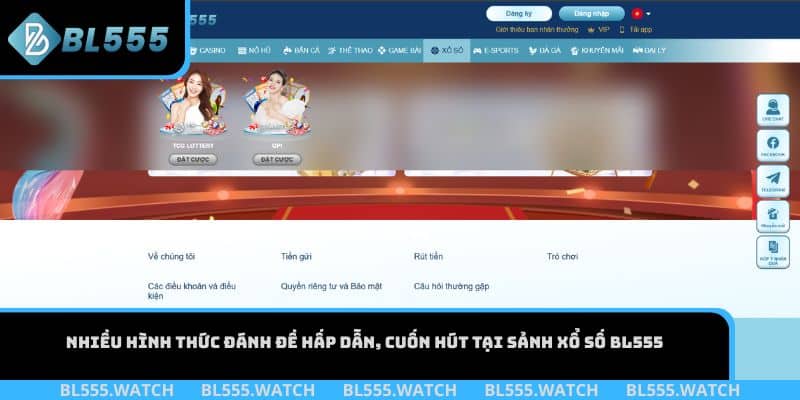 Nhiều hình thức đánh đề hấp dẫn, cuốn hút tại sảnh Xổ Số BL555